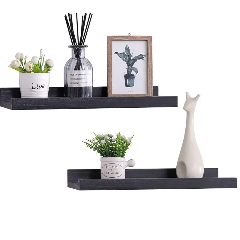 wall mounted shelves wood lengthened wall hanging shelf Simple custom home multi-function floating wall shelves