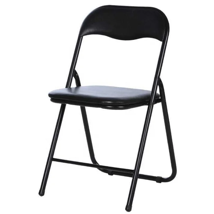 China Wholesale Meeting Room Office Furniture PU Seat Folding Chair Foldable chair  for Home Garden Banquet Reception School