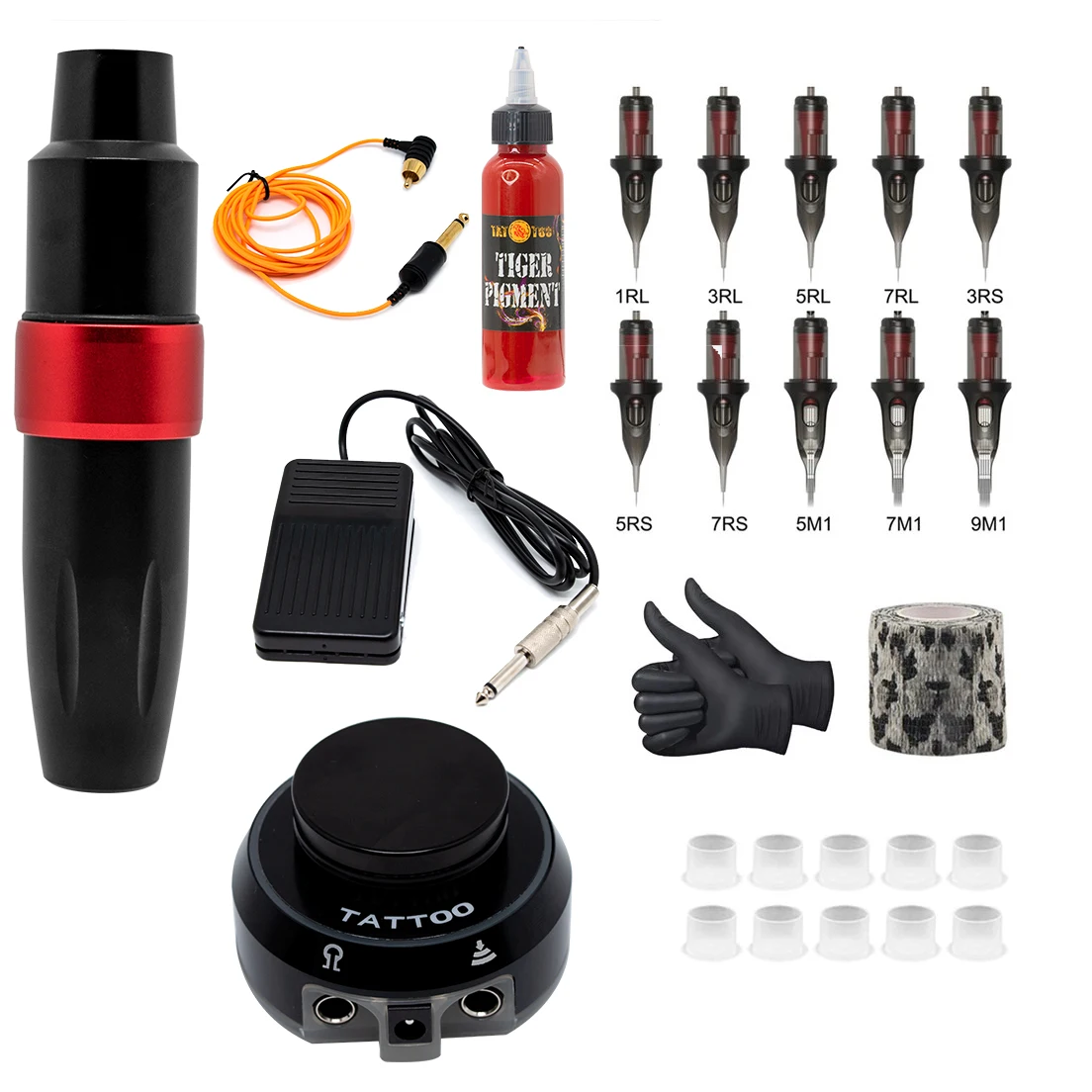 High Quality Battery Tattoo Kit Set Professional Complete Permanent Make up Eyebrow Needles Rotary Pmu Machine Tattoo Pen 10 LCD