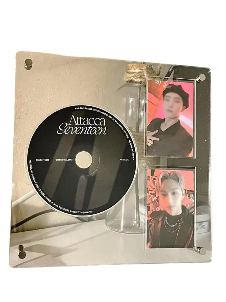 Promotional  Acrylic Album CD/Photocard Display Stand, Holds 2 Photocards Display Frame Clear Shelf Photocard Display Frame Phot
