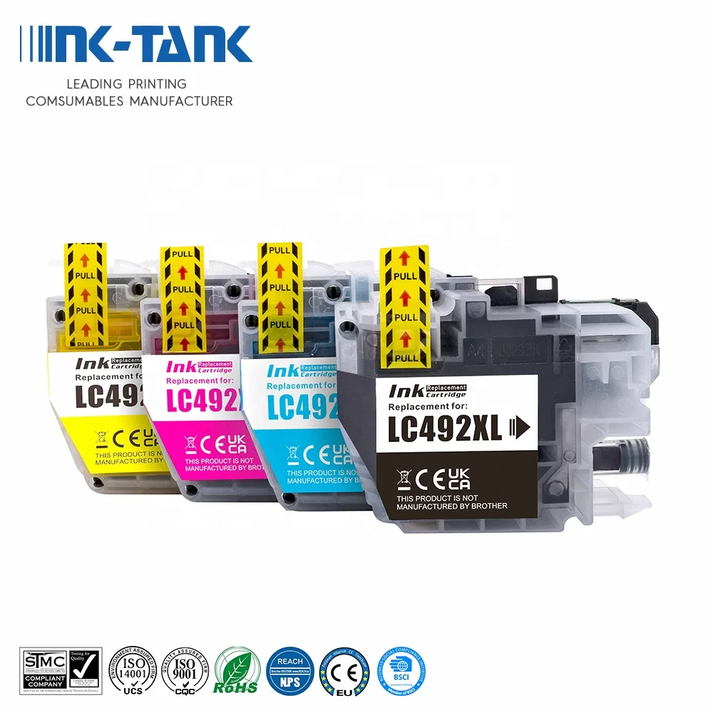 INK TANK LC492 LC492XL 492XL премиум цвета Совместимый струйный картридж для принтера Brother MFC J2340DW MFC J3540DW MFC 3940DW