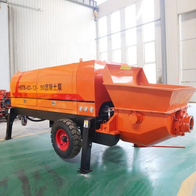 Factory Diesel Trailer Pumps CE EPA Diesel Small Concrete Pump Portable Concrete Trailer Pump Customization Mini Concrete Pump