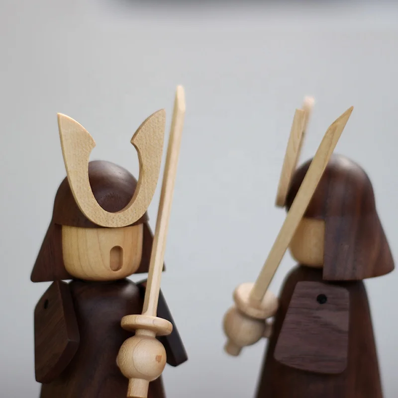 new product solid wood Soldier kids toy warrior ornament walnut wood crafts for home decoration
