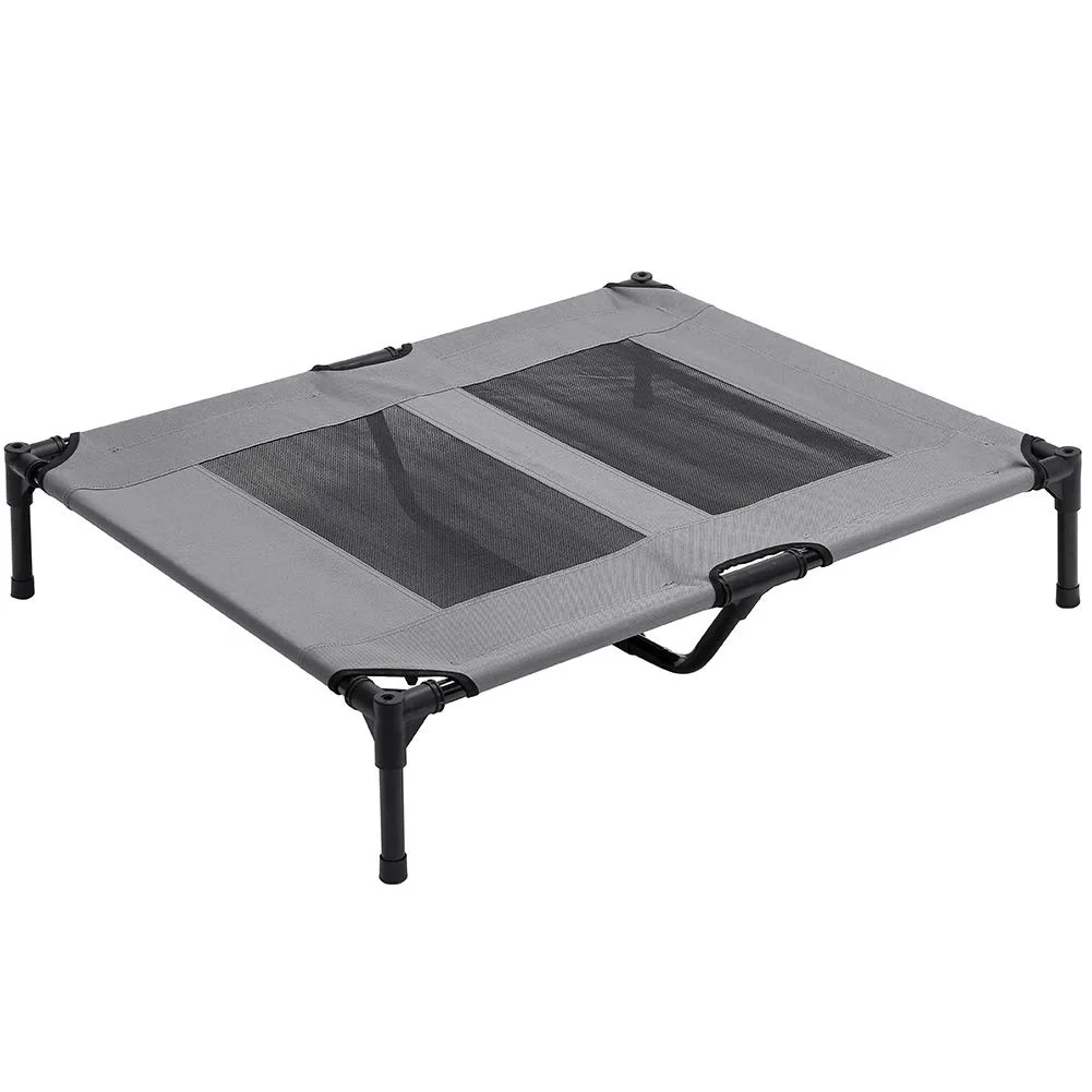 XL Raised Elevated Pet Bed with Metal Frame Breathable Oxford Fabric and Textilene Material Floral Pattern for Dogs and Cats