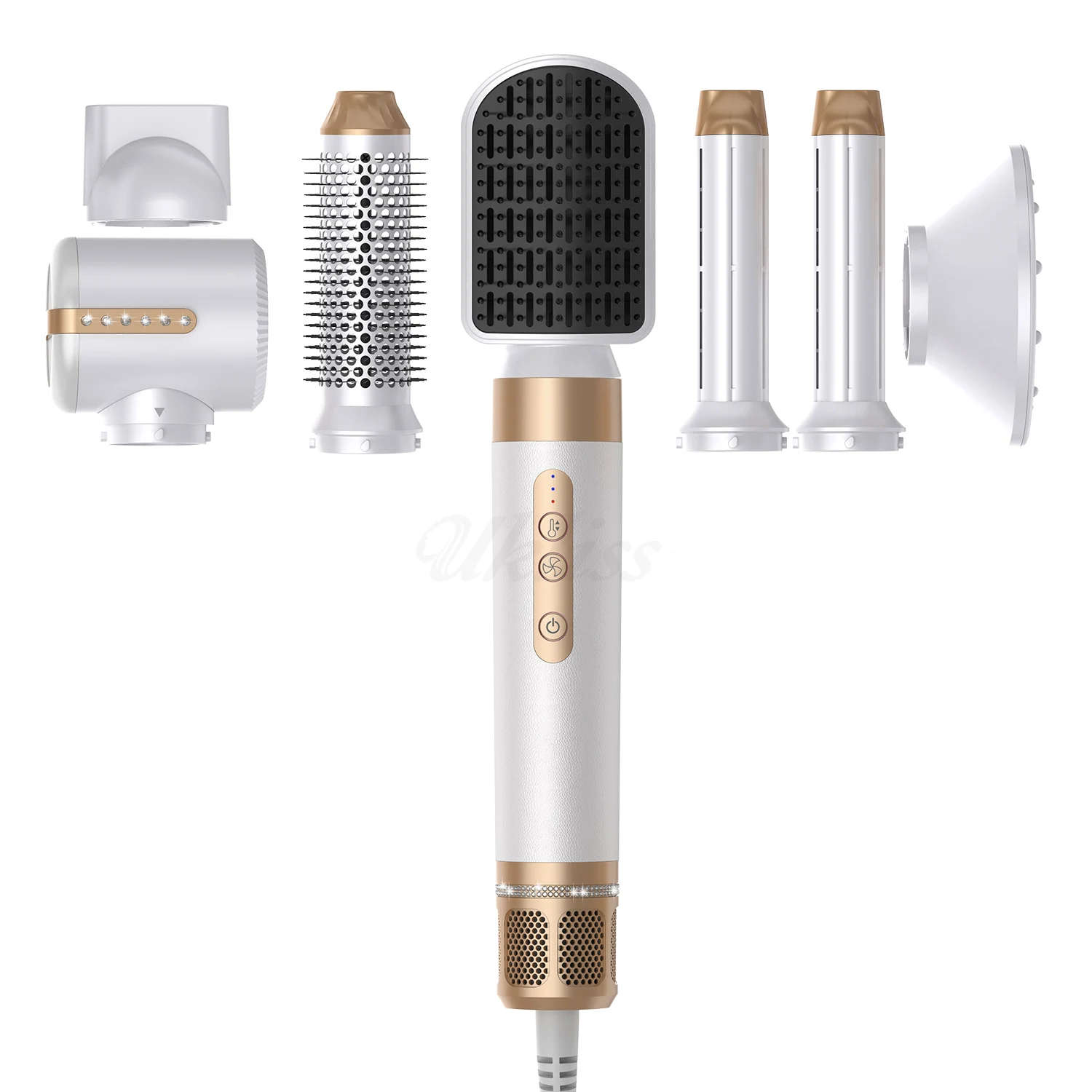 Hair Brush Private Label Flat Iron Hot Air Pick Electric Comb One Step Hair Dryer Fast Straightener Brush Hot Air Brush