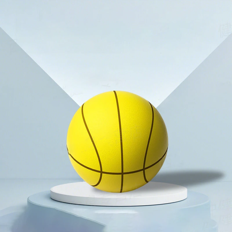 Custom Squishy Stress Ball PU Toy Ball Soft Elastic Low Noise Basketball For Boys And Girls Indoor Silent Basketball