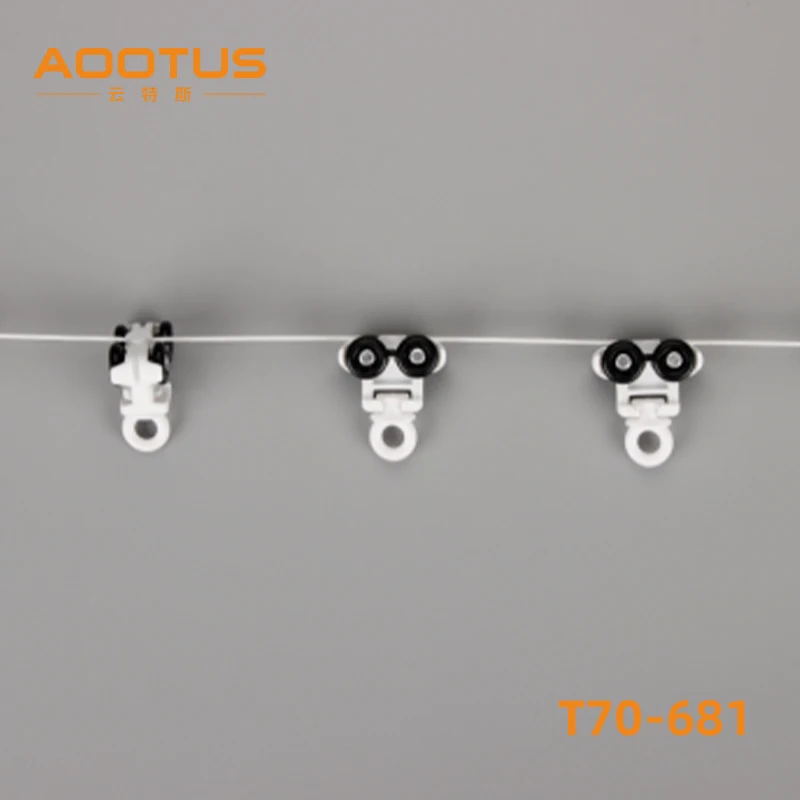 Suitable for S-shaped wave curtain track fixed distance wire beads curtain accessories electric curtain slide wire beads