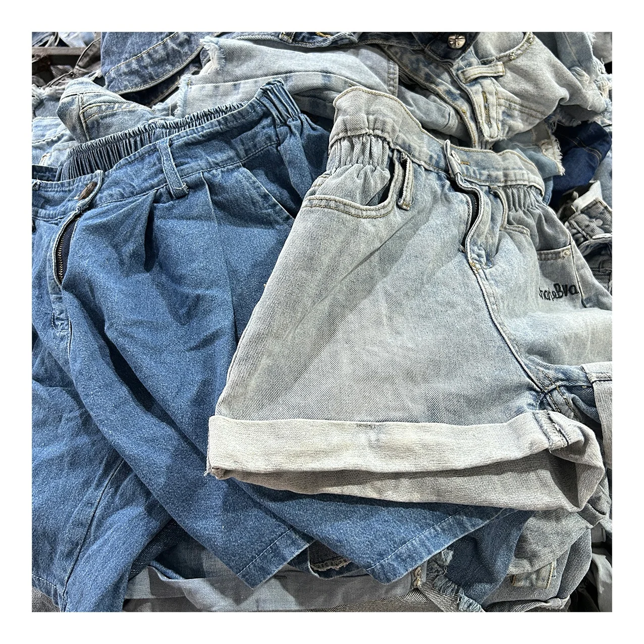 High quality used ladies short pants second hand mixed 2nd denim shorts bulk ukay ukay clothing bales