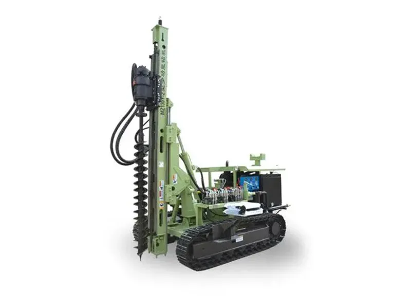 crawler mounted solar ground screw mounting pile driver for sale
