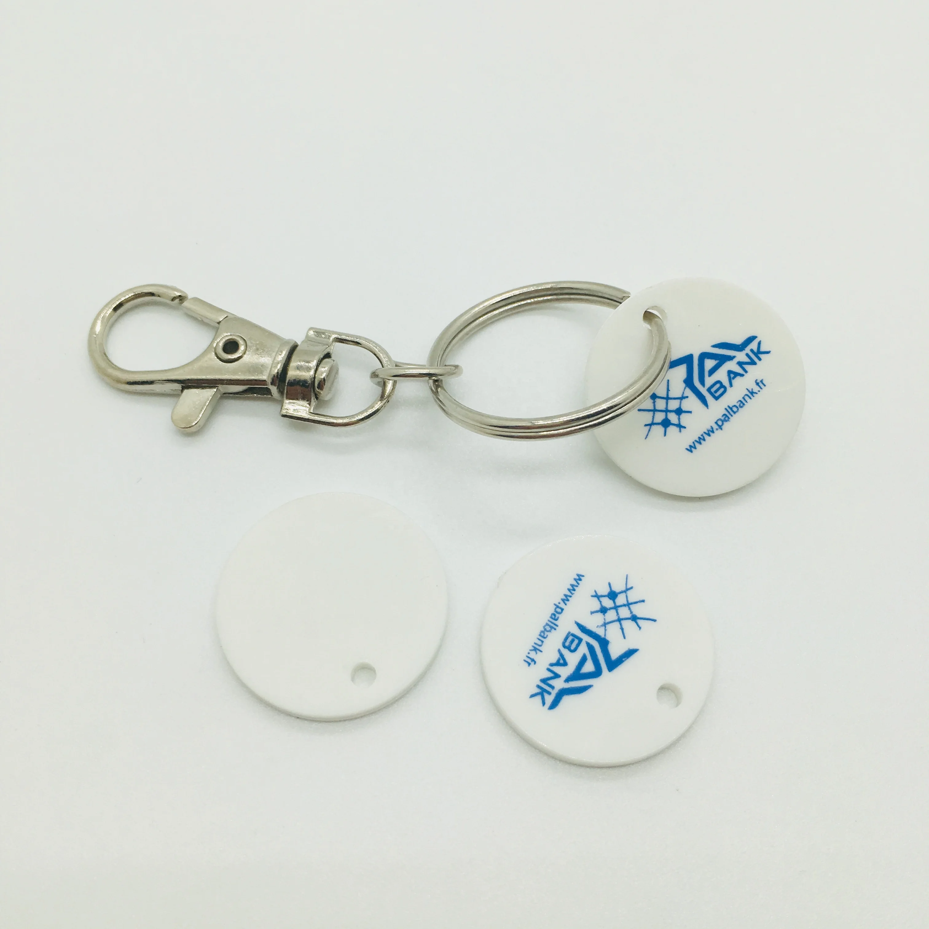 Supermarket shopping cart token keychain