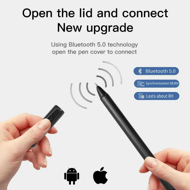 Smart Notebook Drawing Writing Synchronized Software Smart Pen  Leather Notebook Gournal With USB Flash Drive Fingerprint Lock