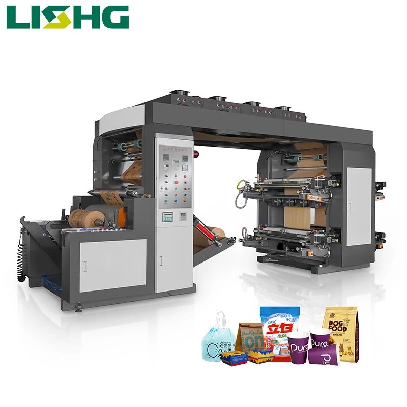 4 color stack type  paper bag paper cup flexo printing machine price