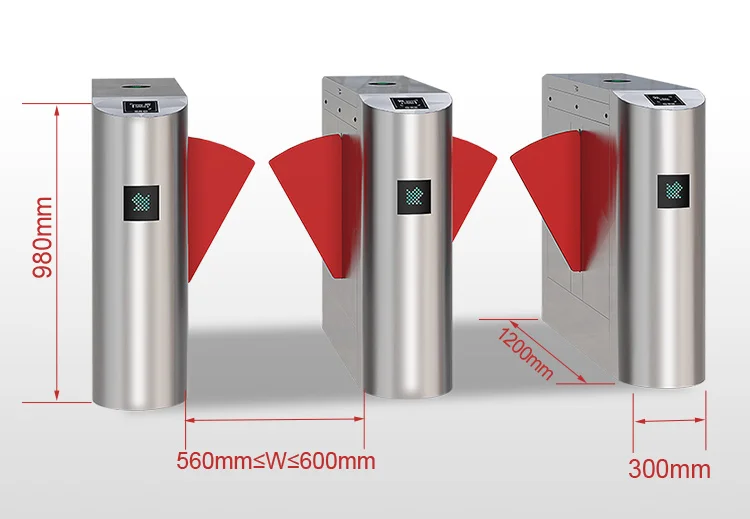 New upgraded version security turnstile mechanism flap barrier gate barrier