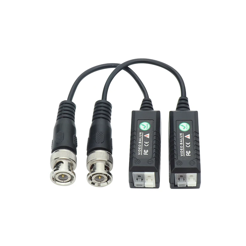 8mp 1ch Passive UTP Coaxial Twisted pair Video Balun with Male Metal BNC Connector Screw Terminal for cctv cam system