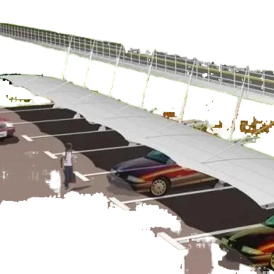 Современный уличный парковочный теневой навес PVDF нож с покрытием, растягивающийся архитектурный мембранный дизайн типа PTFE