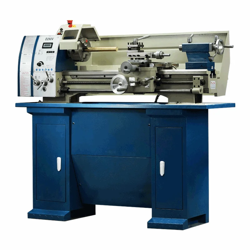 D290V  1500W Mini High Precision Variable Speed Manual Wood Metal Bench Lathe Machine cutting milling drilling tapping