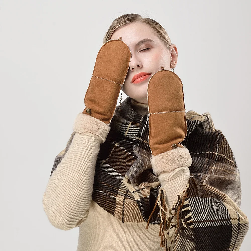 Kulanyane Touchscreen Gloves Windproof Warm Winter Mittens Wholesale Half Gloves And Mittens Down And Fleece Winter Mittens