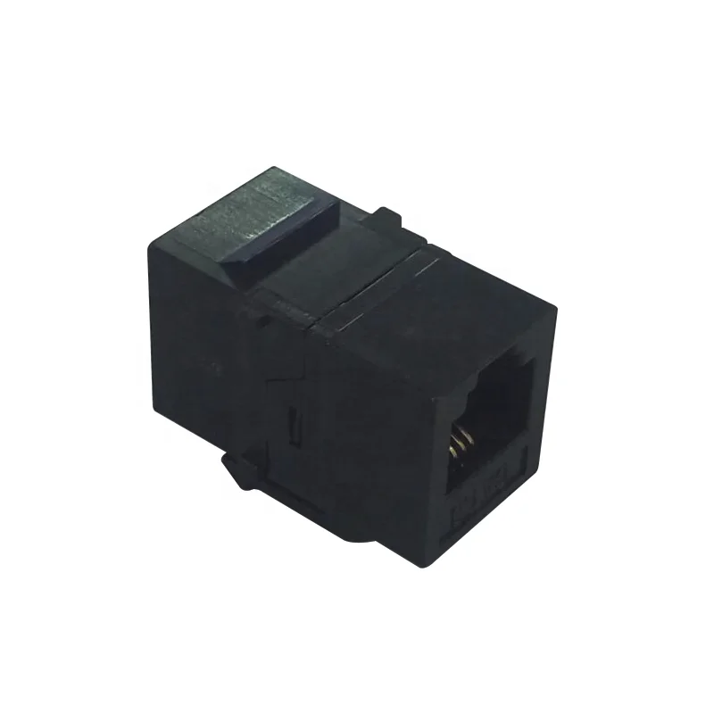 RJ11 Cat3 180 degree in-line coupler utp  keystone jack