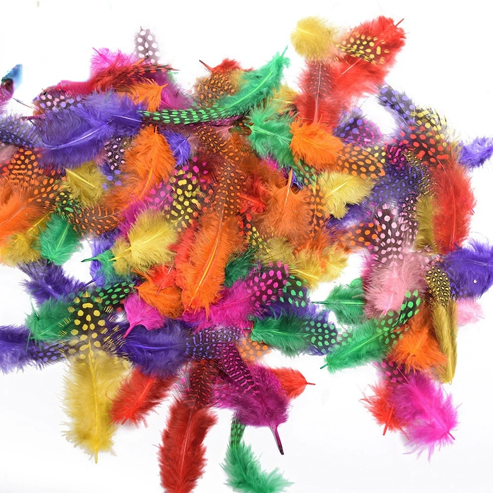 Manufacturers wholesale colour Pheasant feather natural color pearl chicken feather  pearl spotted feathers