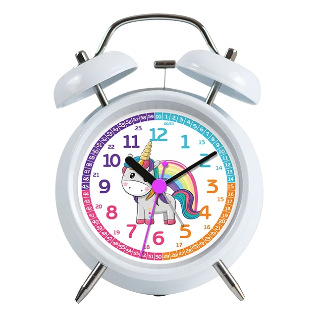 iMSH TB11501 Quartz analog clocks metal twin bell alarm clock wecker despertador desktop bedside bell custom alarm clock