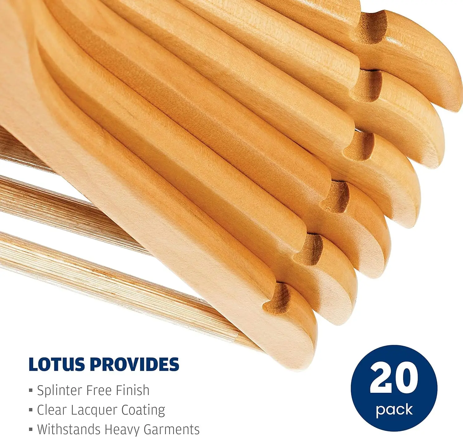 Heavy Duty Non Slip Wood Hangers for Coats Jackets Suits Pants  Clothes Hangers for Closet Bar and Notches