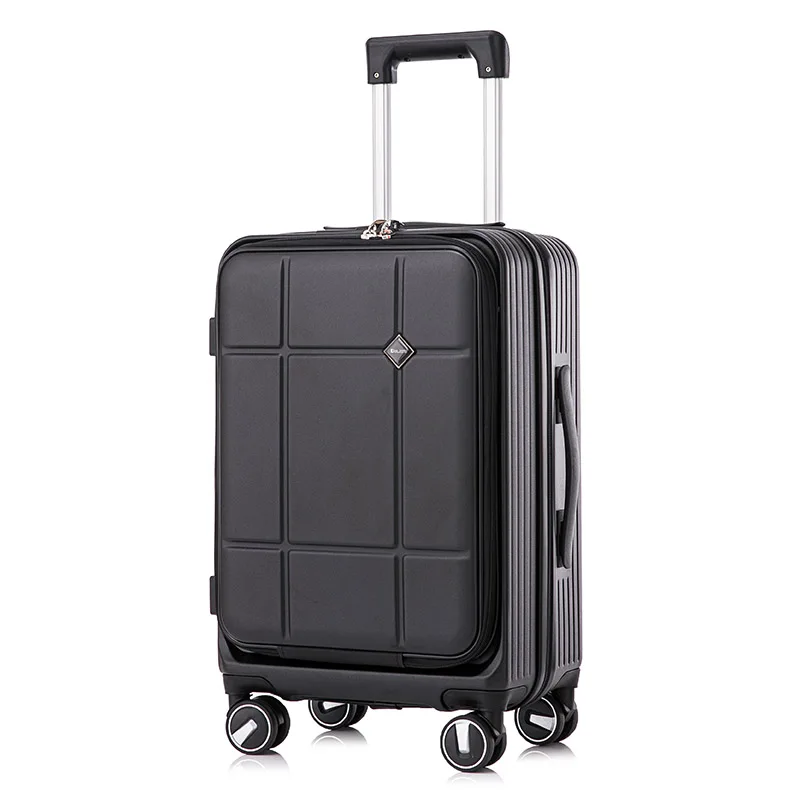 20 24 28 inch large travel trolley bag hard front open luxury PC carry on suitcase luggage