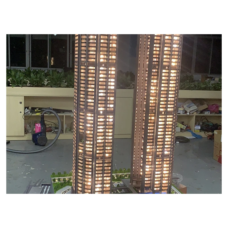 Custom multiple styles 3d building model city living environment architectural house models