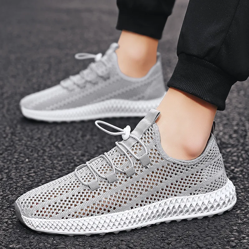 summer new flying woven leisure sports shoes breathable  jogging  shoes outdoor