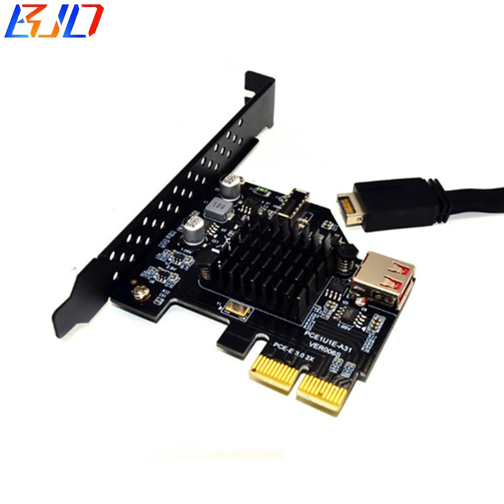 10 Гбит/с USB3.1 Передняя TYPE-E Плата расширения ASM3142 чип PCI-Express 2X до 20Pin TYPE-C USB2.0 адаптер карты