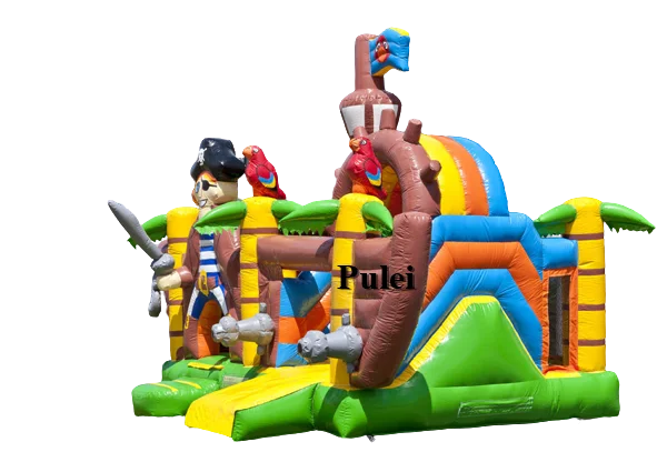 Adults Party Used Large Pirate Boat Inflatable Slide Castle Combo Inflatable Air Castle Bouncy House Inflatable Jumping Castle