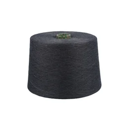 100% Polyester 32S Ring Spun Melange Yarn Hot Sale 100% Black Yarn For Knitting And Weaving