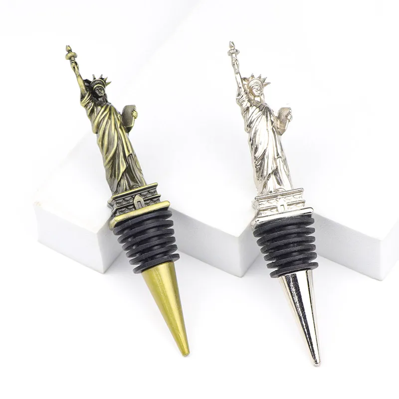 Personalized Design New York Souvenir Customized Logo Metal Wine Cork Bottle Stopper