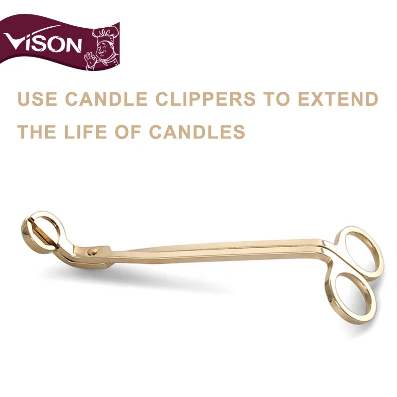 Wholesale Stainless steel Gold color  candle scissors cutting tools Accessory kit Candle Wick trimmer