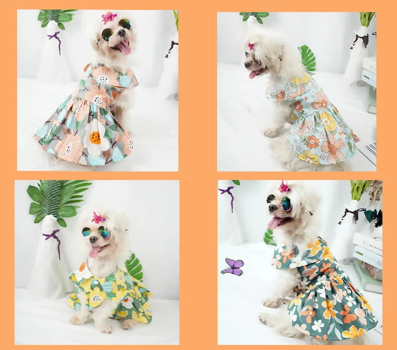 Customized Doll Collar Cute Print Group Brand Designer Luxury Dog Clothes For Large Dog