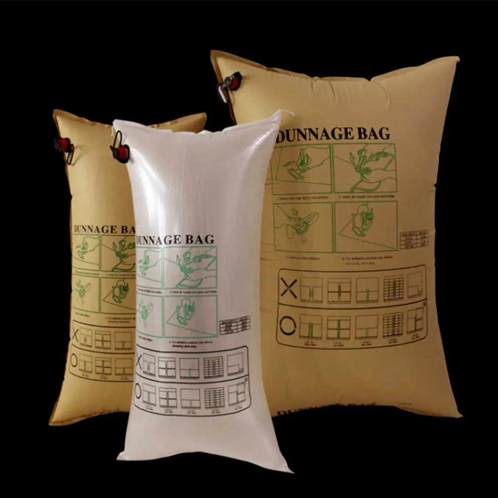 Buffer Collision Avoidance Bag Inflatable Kraft Paper Container Air Pillow Dunnage Packing Bags For Cargo Securing