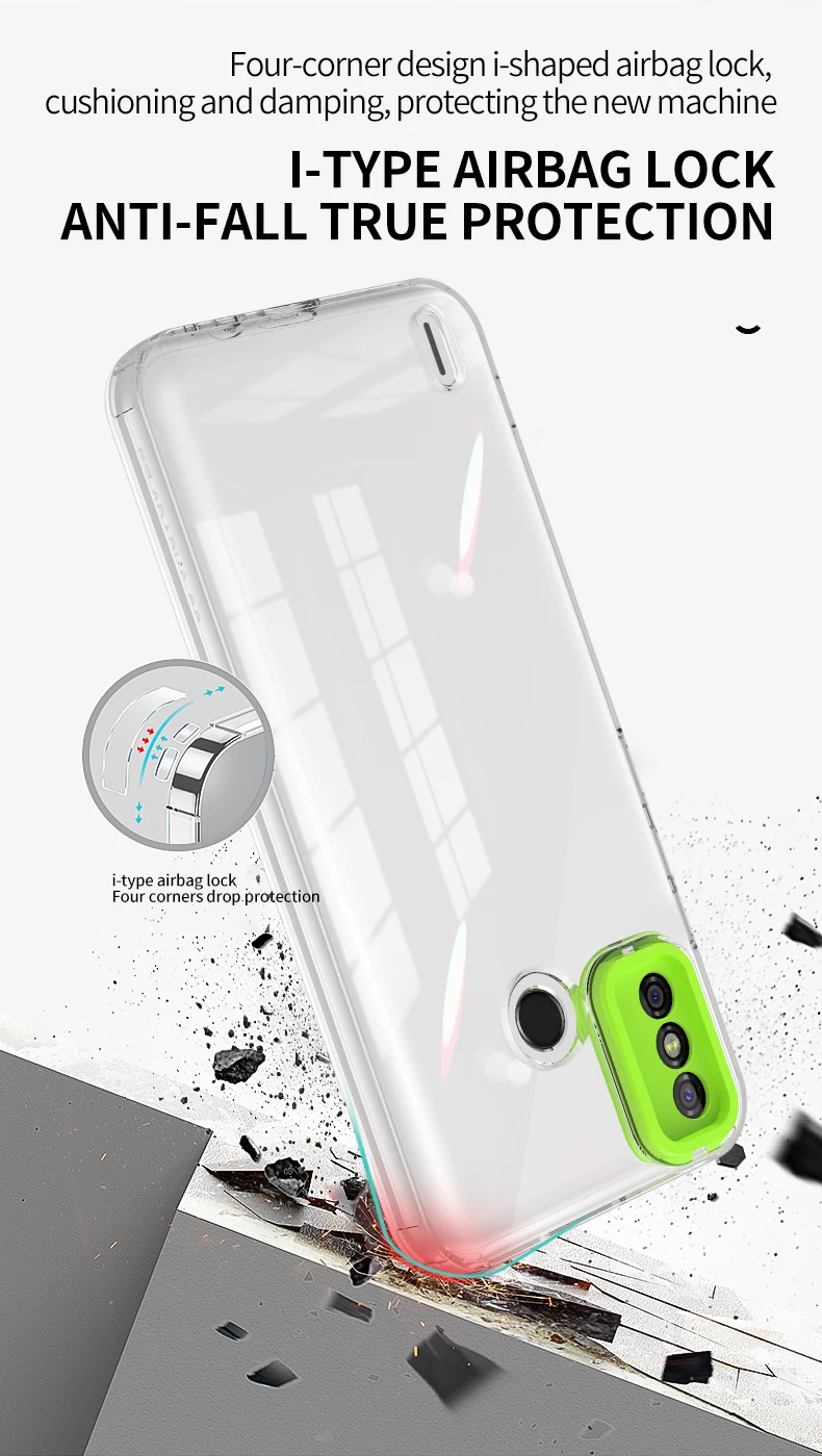 Case for Tecno transparent Eagle eye lens series mobilephone Silicone TPU Cover Shockproof phone Case for spark6 GO CAMON16 PRO