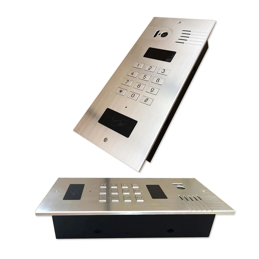 4.3 Inch smart video intercom system All aluminum panel metal buttons waterproof video door phone building Access control