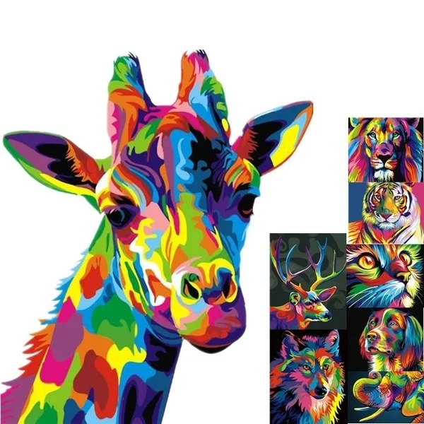 Индивидуальные модели 30*40/40*50 см, украшение для дома, красивый морской пейзаж/номер животного, Diy Цифровая живопись по номерам