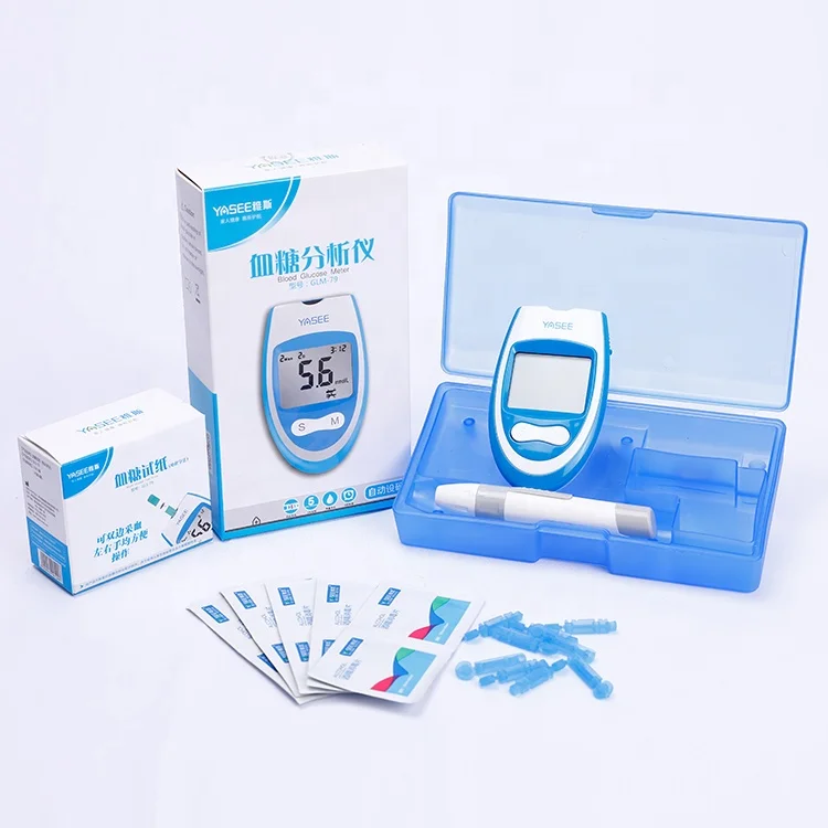 Glucose Monitoring System Device Kit CGM Glucose Meter Strips Lancets and Sensor