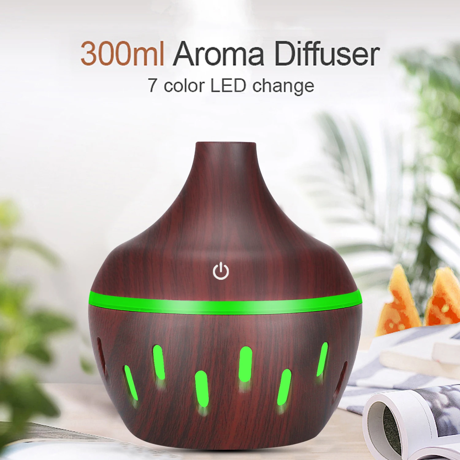 2 In 1 Air Diffuser Cute Wooden Spray Paint Car Aroma Perfume Essential Oil Diffuser With Sticks