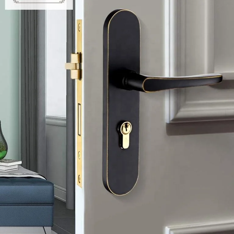 
High-Grade Solid Brass Lock European Luxury Indoor Silent Pure Copper Lock for Home, Office, Hotel, Gate Anti-Theft Door Locks 