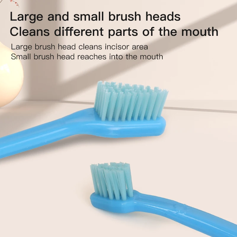 Factory Wholesale Pet Dental Care Cat Dog Toothbrush Toothpaste Set Beef Flavor Toothpaste Kit For Dogs Oral Cleaning