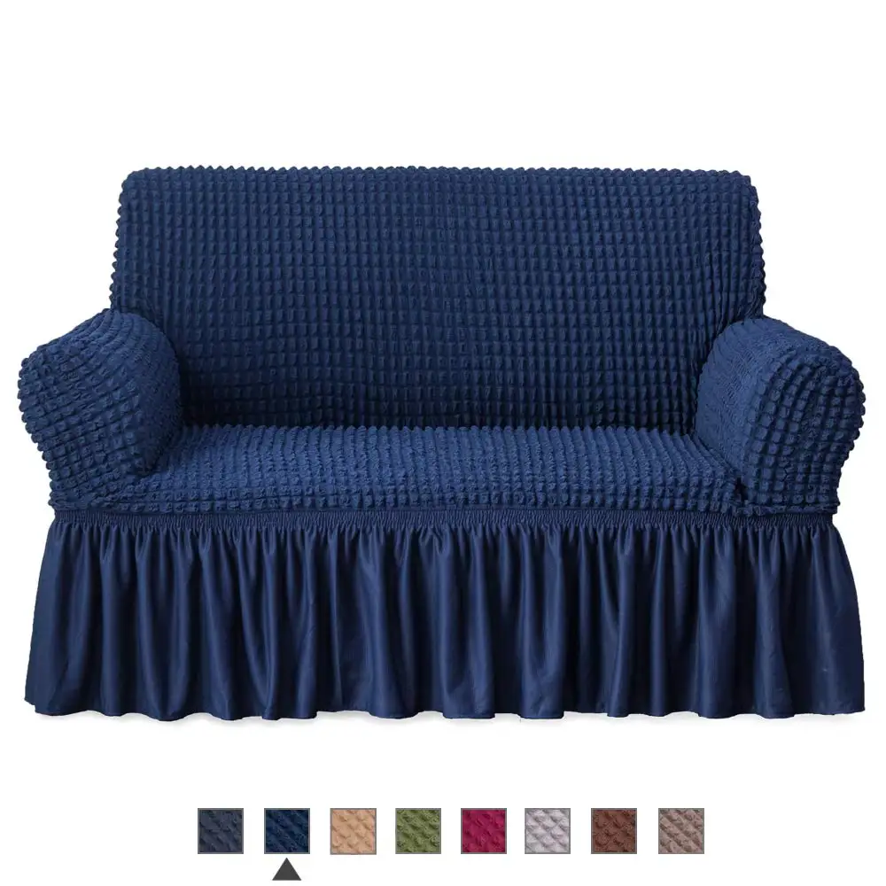 Slipcover 1 Piece Easy Fitted Sofa Couch Cover High Stretchable Durable Furniture Protector with Skirt