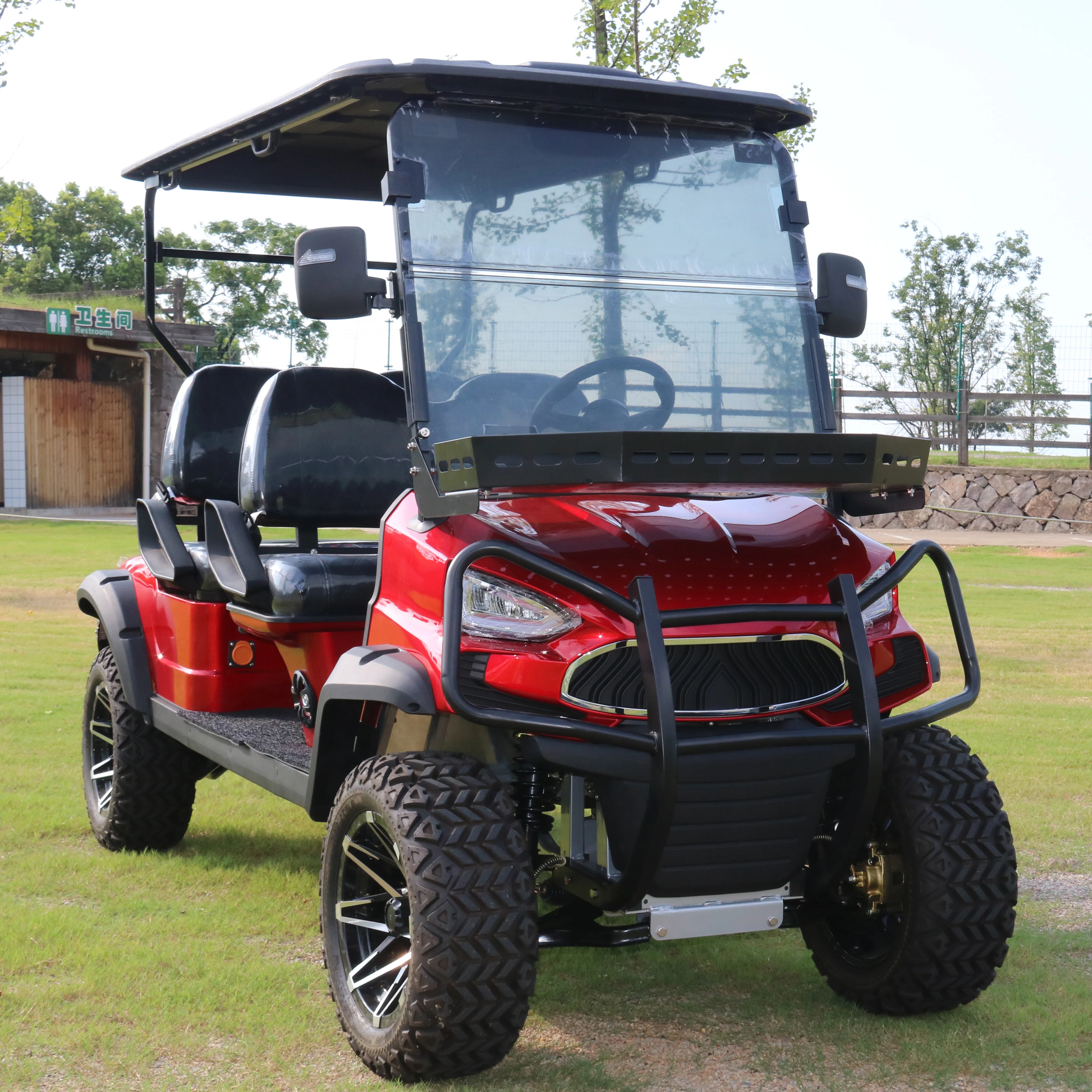 Best Selling  Airport 4 Seater Electric Golf Cart Best Price Blue Lifted Golf Buggy