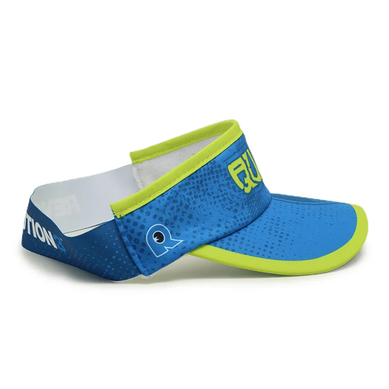 customized print logo adjustable elastic cord back sublimated sport sun visor cap hat