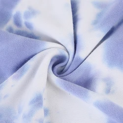 Custom fashion colorful knit breathable shrink-resistant smooth 100 cotton french terry tie dye fabric for garment