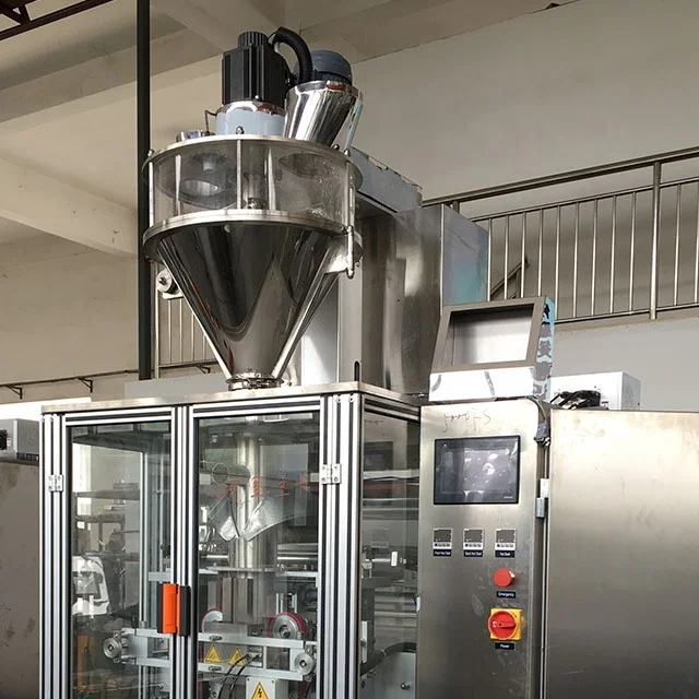 
VFFS Pillow Gusset Bag Protein Albumen Powder Vertical Packing Machine With Auger Powder Filling 