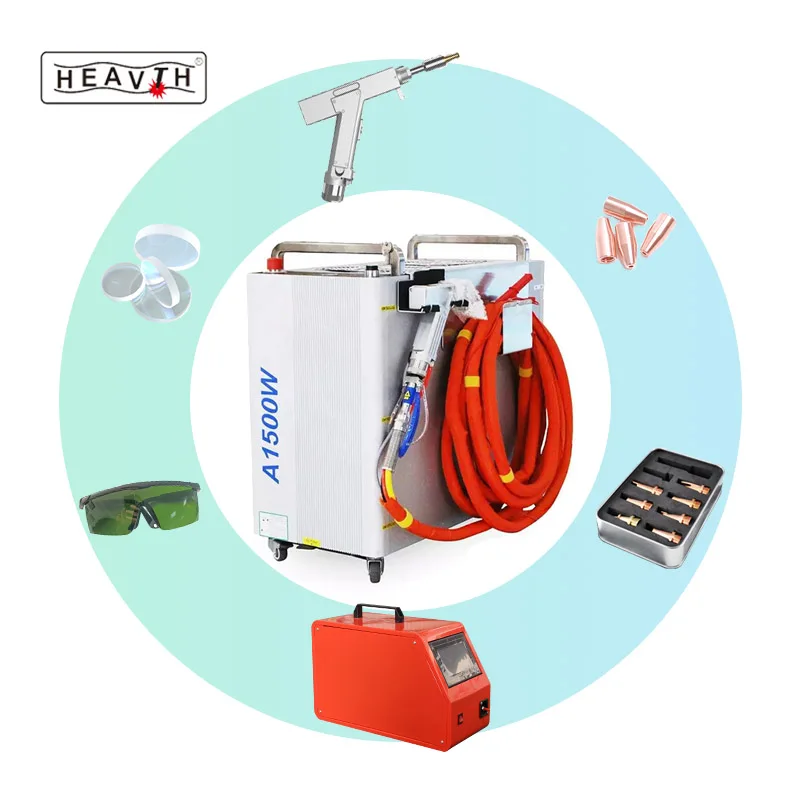 Портативный Ручной Волоконно-лазерный сварочный аппарат с воздушным охлаждением 1 кВт 5 2 3 в лазерный источник
