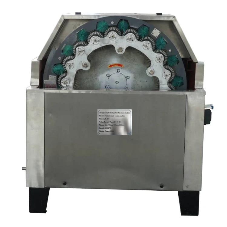 Brushing washing machine glass bottle label removing washing machine