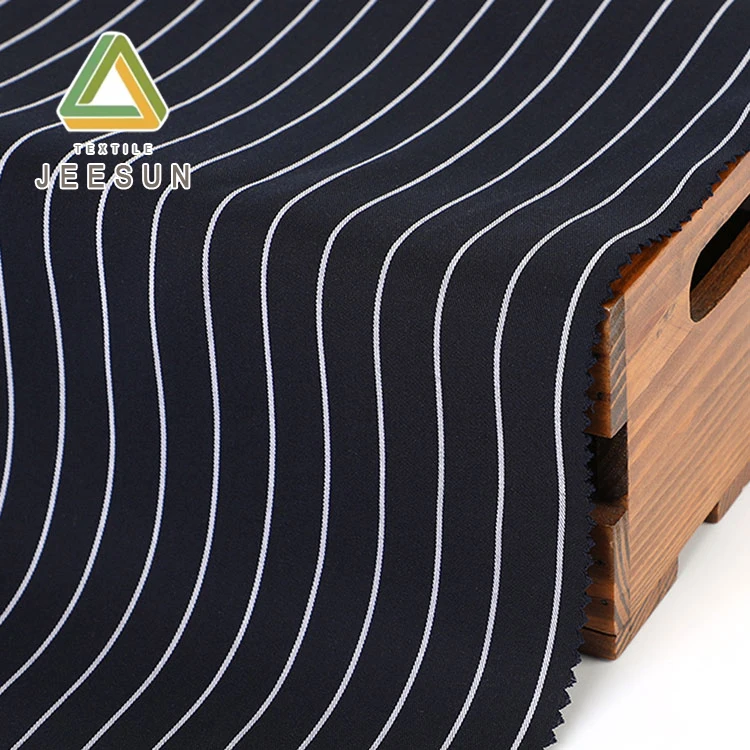 
New arrival wholesale yarn dyed clothes textile black stripe woven 100% lyocell shirt fabric 